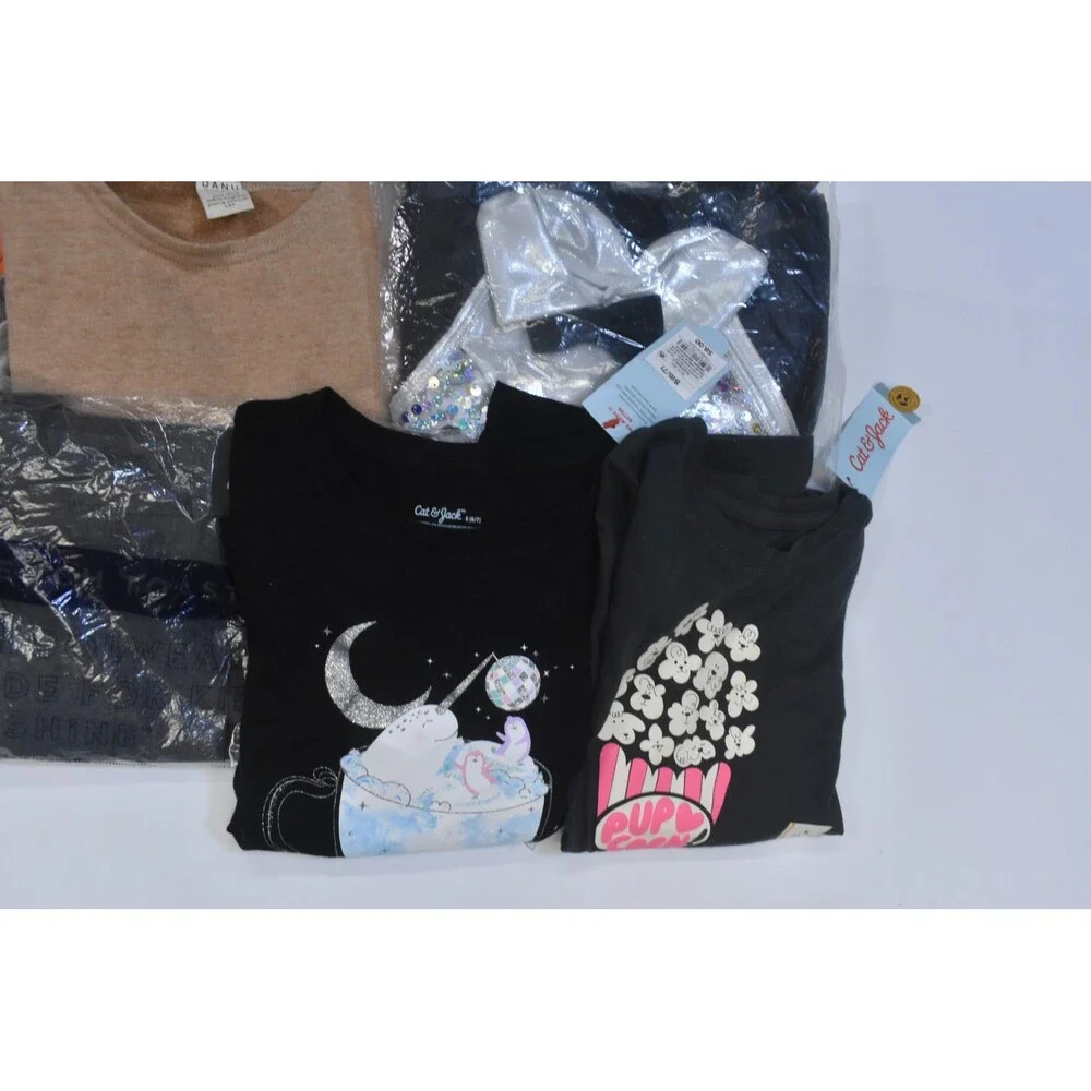 Wholesale Bulk Lot Of 13 Girls Size Small 6/7 Mixed Season Tops Bottoms Dresses